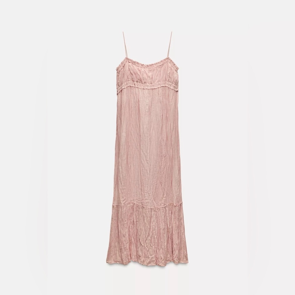 ZARA Slip Dress Pale Pink